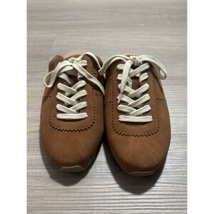 Silent D Brown Suede Lace Up Mule Sneakers Star Tread EU 39 Womens Slip On Shoes